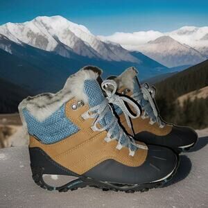 New! Merrell Atmost Mid WTPF Womens Brown Sugar/Ice Boots Sz 7.5 M